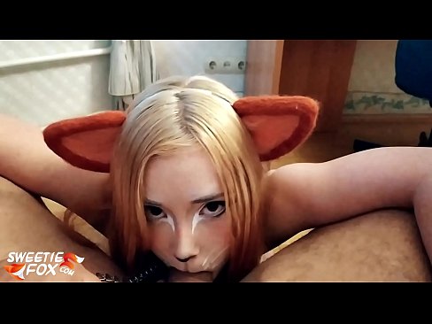 ❤️ Nilunok ni Kitsune ang titi at cum sa kanyang bibig ❤️ super porn sa amin